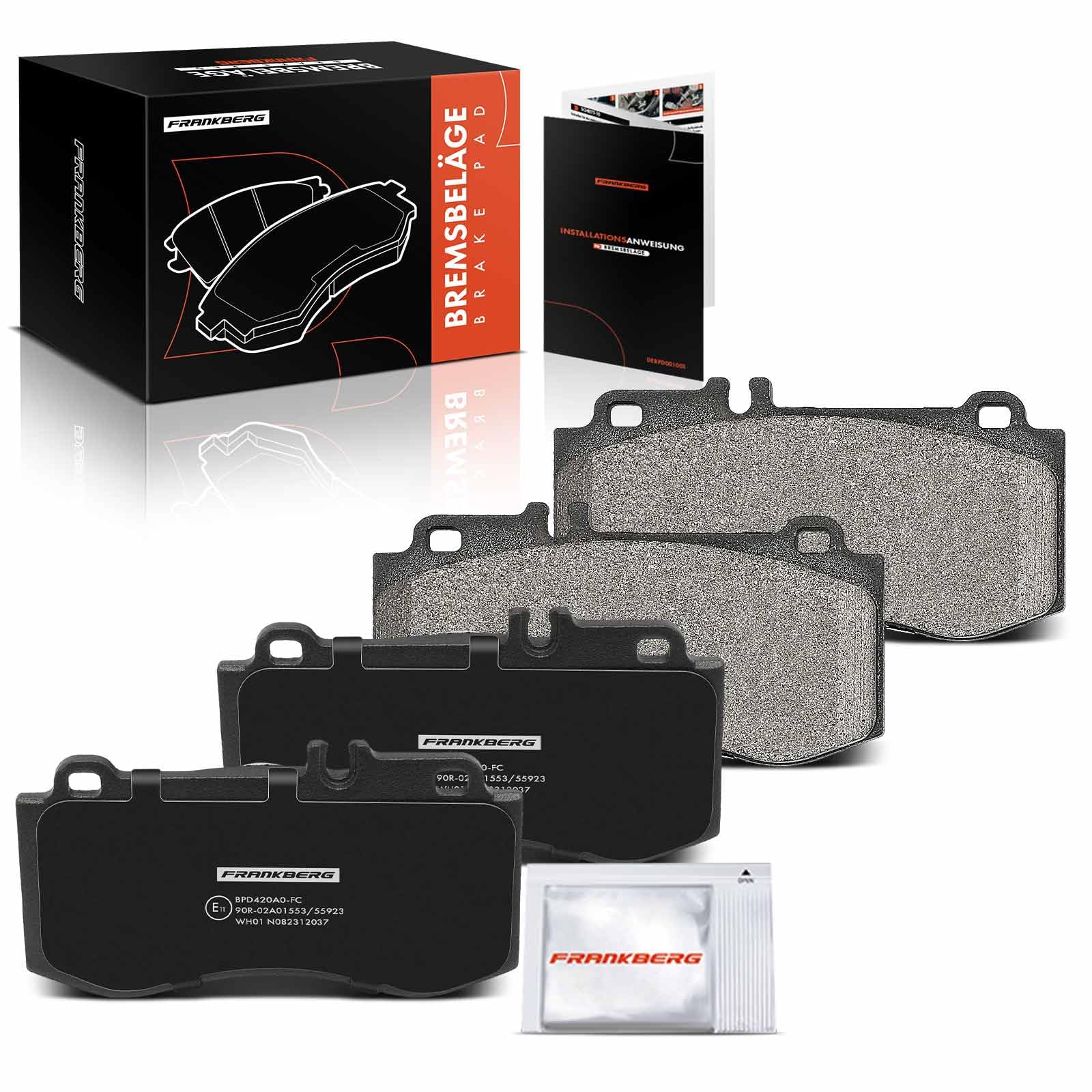 Frankberg 4x Bremsbeläge Bremsbelagsatz Vorderachse Kompatibel mit E-Klasse W212 E350 E400 E500 3.0L-5.5L 2009-2016 CLS C218 CLS350 CLS400 3.0L-3.5L 2011-2017 Replace# 0054207720 Frankberg 4x Bremsbeläge Bremsbelagsatz Vorderachse Kompatibel mit E-Klasse W212 E350 E400 E500 3.0L-5.5L 2009-2016 CLS C218 CLS350 CLS400 3.0L-3.5L 2011-2017 Replace# 0054207720 von Frankberg