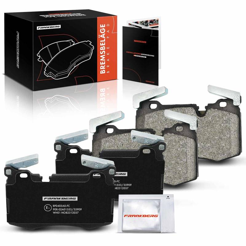 Frankberg 4x Bremsbeläge Bremsbelagsatz Vorderachse Kompatibel mit Min.i R56 Cooper S 1.6L 2010-2013 Min.i R56 John Cooper Works 1.6L 2007-2013 Replace# 34116789157 von Frankberg