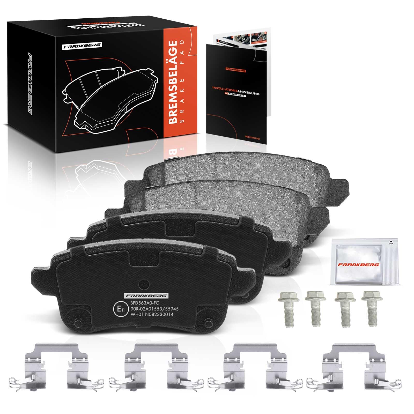 Frankberg 4x Bremsbeläge Bremsbelagsatz mit Bremsenschmiermittle Hinterachse Kompatibel mit M.e.g.a.n.e III Combi Van KZ0/1 1.5L 2009-2015 Clio V B7 1.0L-1.6L 2020-2024 Replace# 440604694R Frankberg 4x Bremsbeläge Bremsbelagsatz mit Bremsenschmiermittle Hinterachse Kompatibel mit M.e.g.a.n.e III Combi Van KZ0/1 1.5L 2009-2015 Clio V B7 1.0L-1.6L 2020-2024 Replace# 440604694R von Frankberg