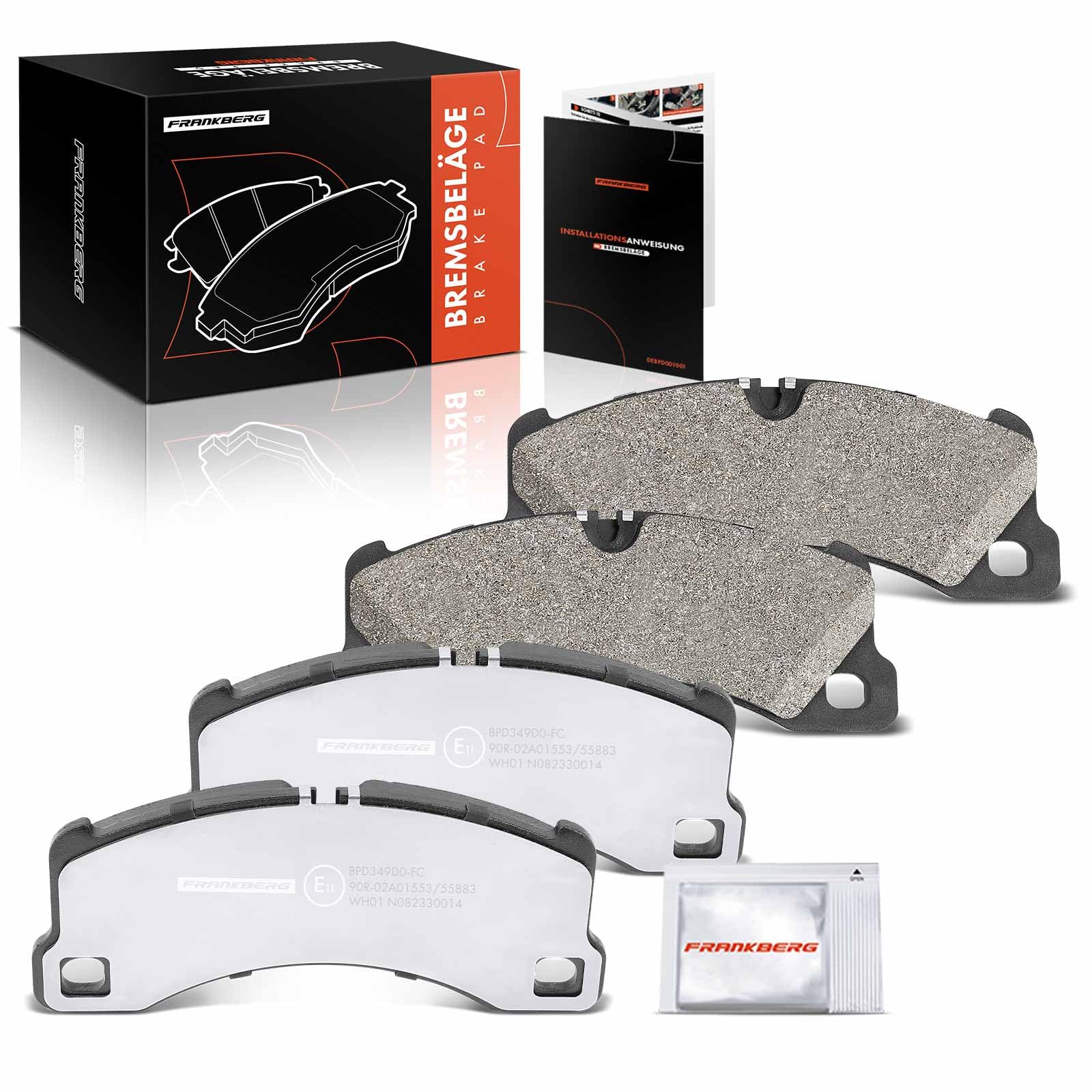 Frankberg 4x Bremsbeläge Bremsbelagsatz mit Bremsenschmiermittle Vorderachse Kompatibel mit T.o.u.a.r.e.g 7P5 7P6 3.0L-4.1L 2010-2018 C.a.y.e.n.n.e 92A 3.0L-4.8L 2010-2024 Replace# 95835193900 Frankberg 4x Bremsbeläge Bremsbelagsatz mit Bremsenschmiermittle Vorderachse Kompatibel mit T.o.u.a.r.e.g 7P5 7P6 3.0L-4.1L 2010-2018 C.a.y.e.n.n.e 92A 3.0L-4.8L 2010-2024 Replace# 95835193900 von Frankberg