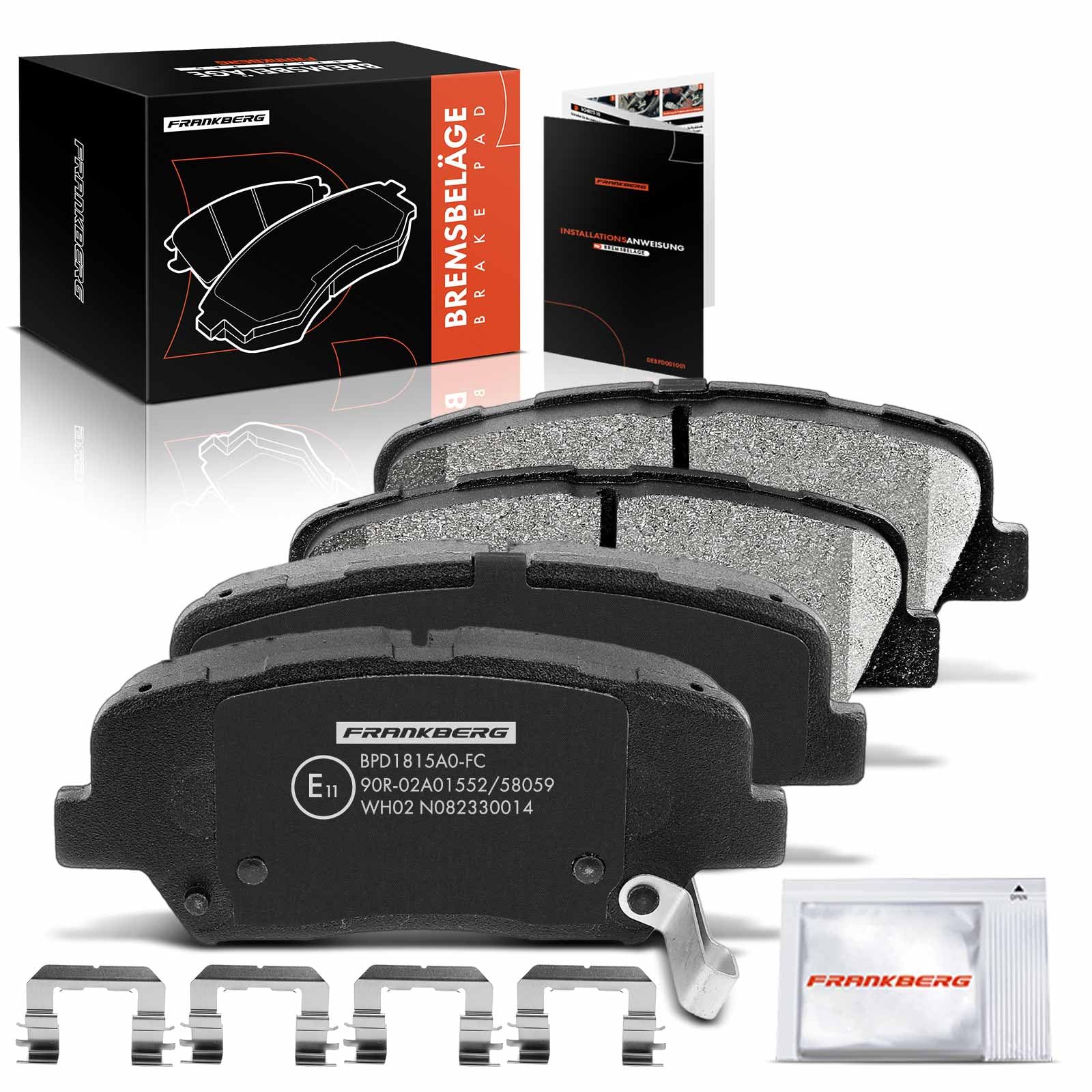 Frankberg 4x Bremsbeläge Bremsbelagsatz mit Bremsenschmiermittle Vorderachse Kompatibel mit i30 GD 1.4L 1.6L 2011-2024 Ceed CD 1.4L 2018-2024 Cee'D JD 1.0L-1.6L 2012-2018 Replace# 581013XA00 Frankberg 4x Bremsbeläge Bremsbelagsatz mit Bremsenschmiermittle Vorderachse Kompatibel mit i30 GD 1.4L 1.6L 2011-2024 Ceed CD 1.4L 2018-2024 Cee'D JD 1.0L-1.6L 2012-2018 Replace# 581013XA00 von Frankberg