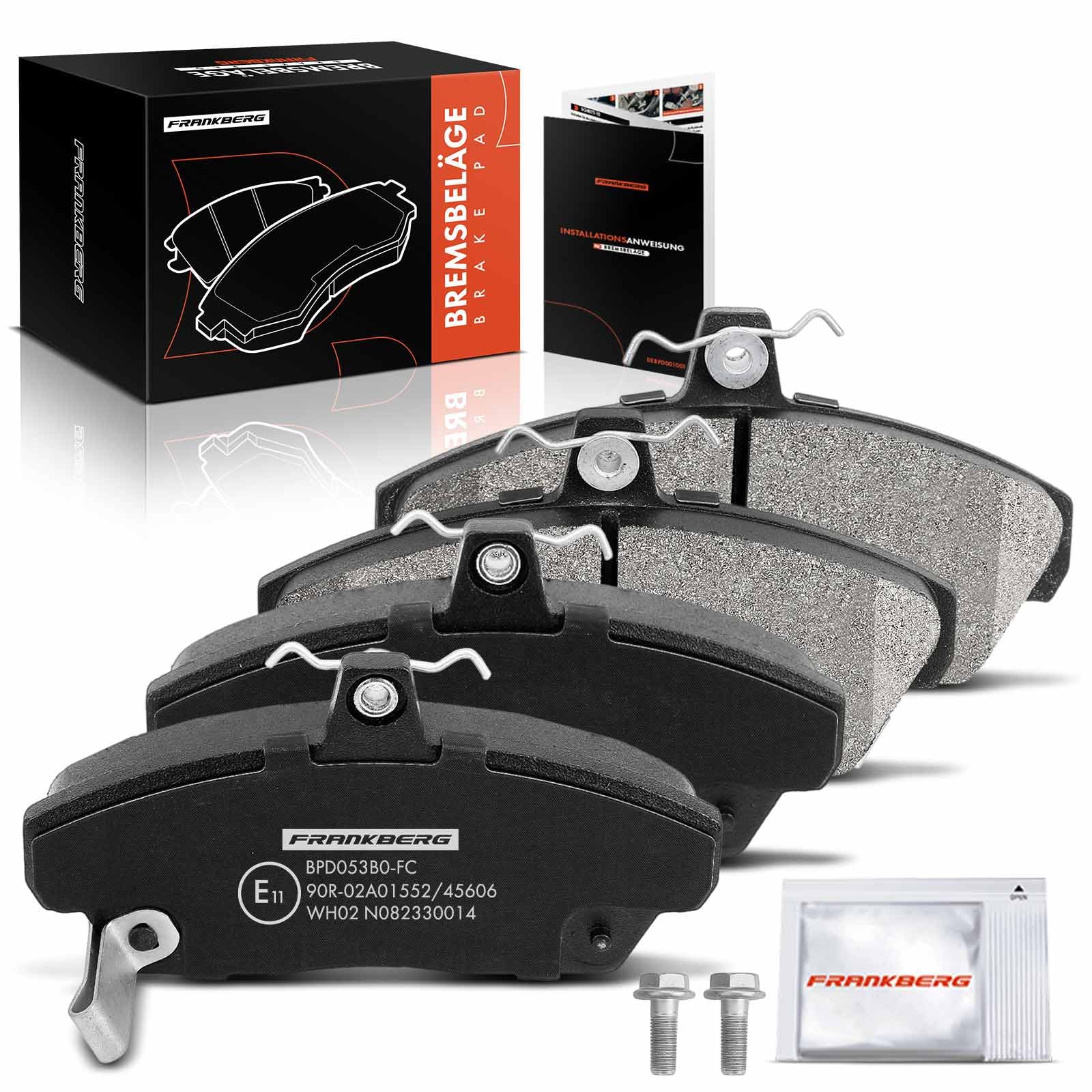 Frankberg 4x Bremsbeläge mit Bremsenschmiermittle Vorderachse Kompatibel mit Civic VI Aerodeck MB MC 1.4L-2.0L 1998-2001 200 Cabriolet XW 1.4L 1992-1995 Coupe 1.8L 1996-1999 Replace# 45022S6DE01 Frankberg 4x Bremsbeläge mit Bremsenschmiermittle Vorderachse Kompatibel mit Civic VI Aerodeck MB MC 1.4L-2.0L 1998-2001 200 Cabriolet XW 1.4L 1992-1995 Coupe 1.8L 1996-1999 Replace# 45022S6DE01 von Frankberg