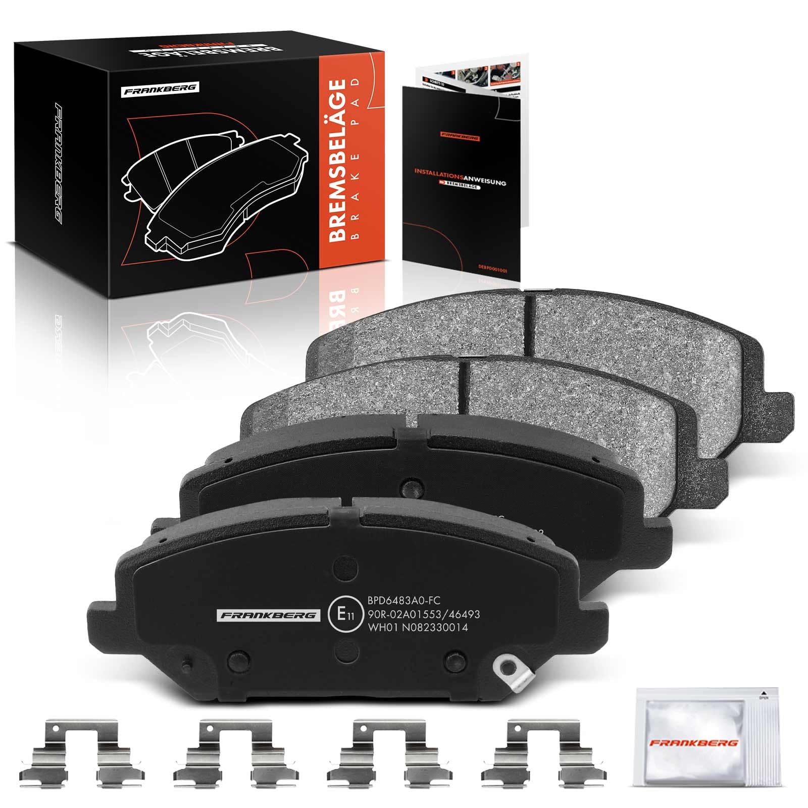 Frankberg 4x Bremsbelag Bremsbelagsatz Vorderachse Kompatibel mit i30 PD PDE PDEN 1.0L-2.0L 2016-Heute Ceed CD 1.0L-1.6L 2018-Heute Proceed CD 1.0L-1.6L 2018-Heute Replace# 58101G4A00 Frankberg 4x Bremsbelag Bremsbelagsatz Vorderachse Kompatibel mit i30 PD PDE PDEN 1.0L-2.0L 2016-Heute Ceed CD 1.0L-1.6L 2018-Heute Proceed CD 1.0L-1.6L 2018-Heute Replace# 58101G4A00 von Frankberg