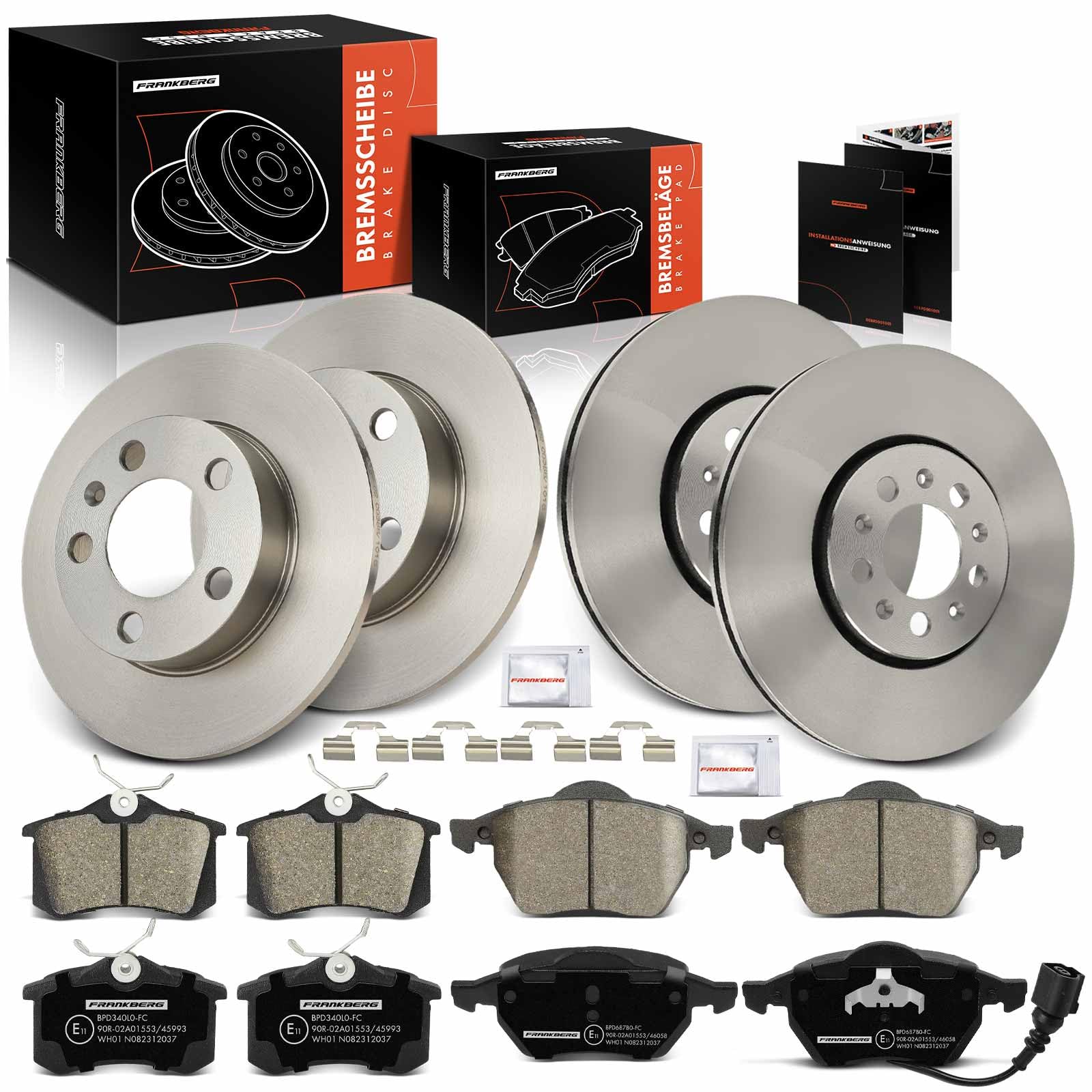 Frankberg 4x Bremsscheiben + 8x Bremsbeläge Vorne Hinten Kompatibel mit A3 8L1 1.8L-1.9L 1996-2003 Leon 1M1 1.8L-1.9L 1999-2006 Octavi.a I 1U2 1.8L-1.9L 1997-2010 Replace# 1J0615301 Frankberg 4x Bremsscheiben + 8x Bremsbeläge Vorne Hinten Kompatibel mit A3 8L1 1.8L-1.9L 1996-2003 Leon 1M1 1.8L-1.9L 1999-2006 Octavi.a I 1U2 1.8L-1.9L 1997-2010 Replace# 1J0615301 von Frankberg