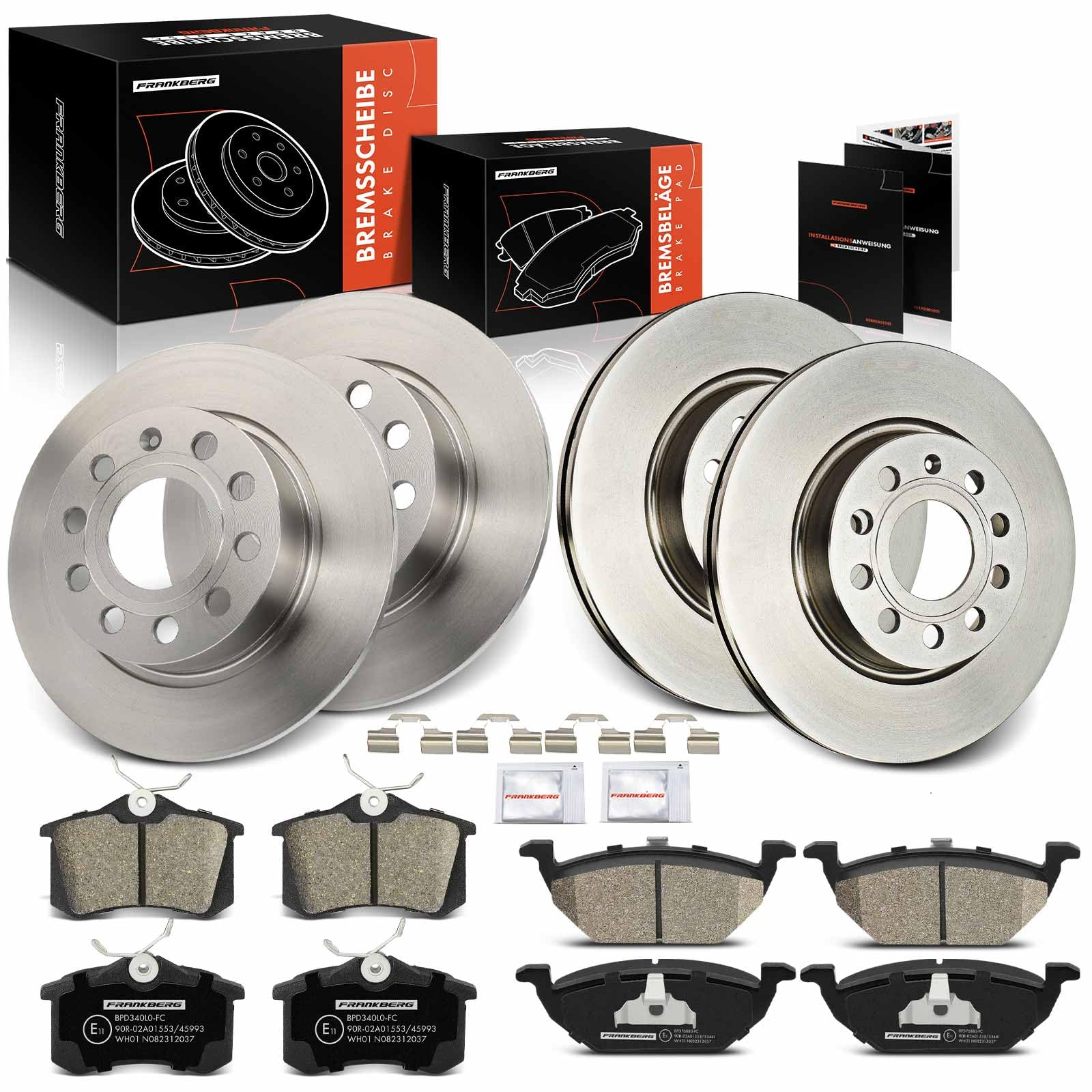 Frankberg 4x Bremsscheiben + 8x Bremsbeläge mit Bremsenschmiermittel Kompatibel mit A3 8P1 2003-2012 Vor-1ZF/1ZC/1ZM Altea 5P1 2004-2024 Vor-1ZF Hin-1KQ/1KD Replace# 1K0615301AK Frankberg 4x Bremsscheiben + 8x Bremsbeläge mit Bremsenschmiermittel Kompatibel mit A3 8P1 2003-2012 Vor-1ZF/1ZC/1ZM Altea 5P1 2004-2024 Vor-1ZF Hin-1KQ/1KD Replace# 1K0615301AK von Frankberg