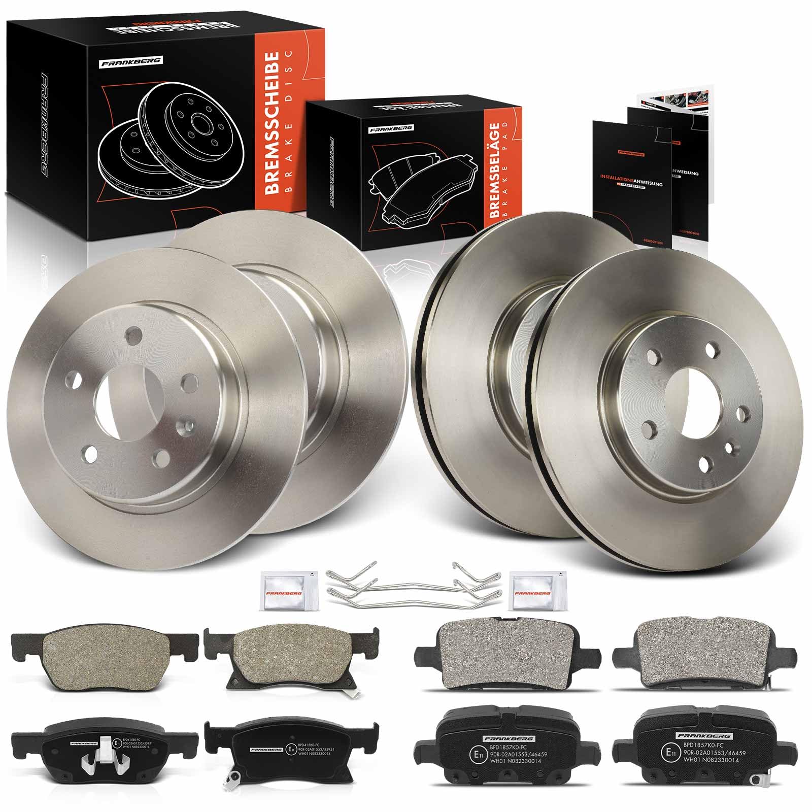 Frankberg 4x Bremsscheiben + 8x Bremsbeläge mit Bremsenschmiermittel Kompatibel mit Astra K B16 1.0L-1.6L 2015-2024 Astra K Sports Tourer B16 1.0L-1.6L 2015-2024 Replace# 13515906 Frankberg 4x Bremsscheiben + 8x Bremsbeläge mit Bremsenschmiermittel Kompatibel mit Astra K B16 1.0L-1.6L 2015-2024 Astra K Sports Tourer B16 1.0L-1.6L 2015-2024 Replace# 13515906 von Frankberg
