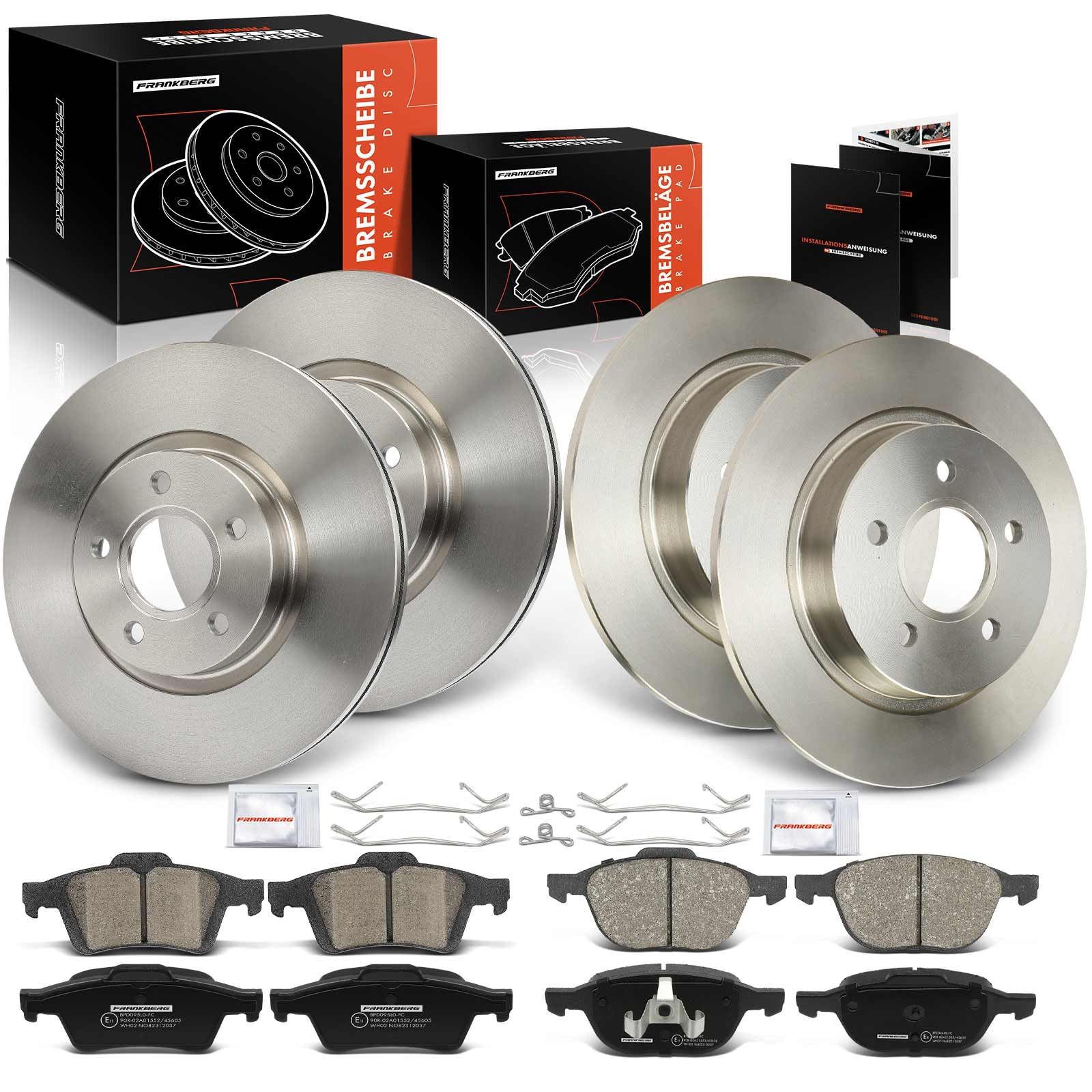 Frankberg 4x Bremsscheiben + 8x Bremsbeläge mit Bremsenschmiermittel Vorderachse Hinterachse Kompatibel mit C-Max DM2 2007-2010 Focus II DA DP HCP 2004-2012 V50 MW Replace# 3M512C375BD Frankberg 4x Bremsscheiben + 8x Bremsbeläge mit Bremsenschmiermittel Vorderachse Hinterachse Kompatibel mit C-Max DM2 2007-2010 Focus II DA DP HCP 2004-2012 V50 MW Replace# 3M512C375BD von Frankberg