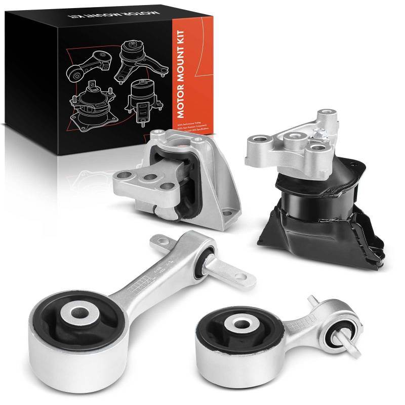 Frankberg 4x Motorlager Getriebelager Drehmomentstützlager Schaltgetriebe Vorne Kompatibel mit Civic VIII Hatchback FK FN 1.8L 2005-2011 Replace# 50820SVAA05 50850SNAA01 von Frankberg
