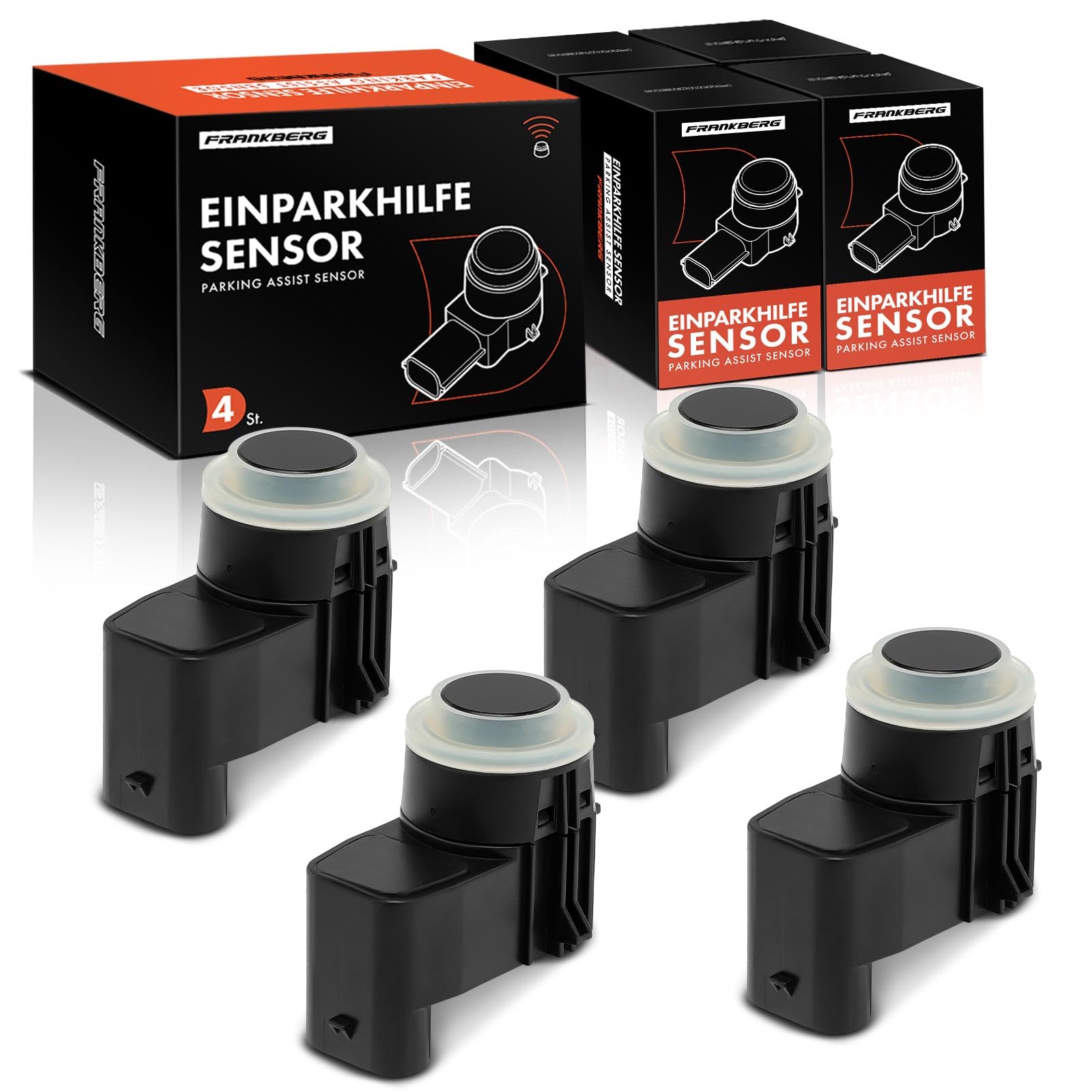 Frankberg 4x Parksensor Einparkhilfe Hinten Kompatibel mit Fabia II 542 1.2L-1.9L 2006-2014 Fabia II Combi 545 1.2L-1.9L 2007-2014 R.o.o.m.s.t.e.r 5J 1.2L-1.9L 2006-2010 Replace# 5J0919275A von Frankberg