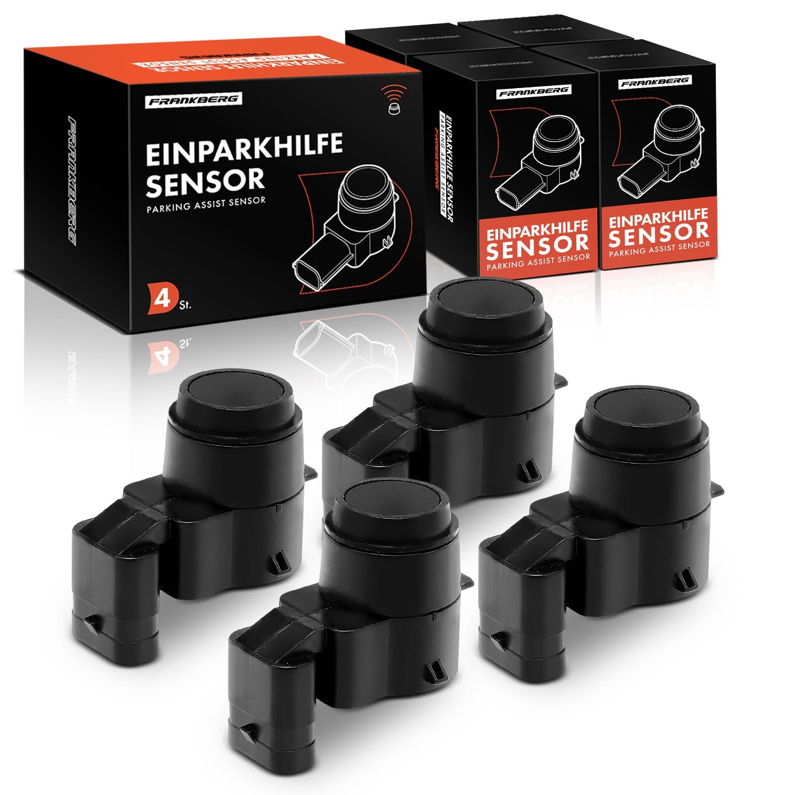 Frankberg 4x Parksensor PDC Sensor Vorne Hinten 3-polig Kompatibel mit 1er E81 116-130 1.6L 2.0L 3.0L 2006-2011 3er E90 316-335 M3 1.6L-4.0L 2004-2011 3er Cabriolet E93 Replace# 66209196705 von Frankberg