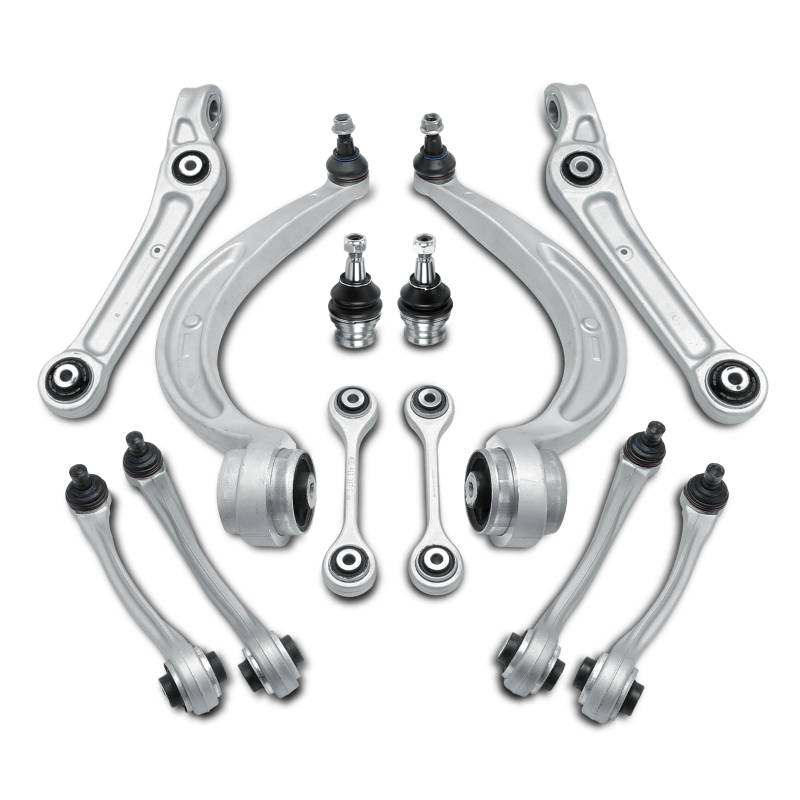 Frankberg 8x Querlenker+ 2x Koppelstange+ 2x Traggelenk Vorderachse Kompatibel mit A4 8W2 8WC 1.4L-3.0L 2015-Heute A5 F53 F5P F57 F5E 2.0L-3.0L 2016-Heute Replace# 8K0411317D von Frankberg