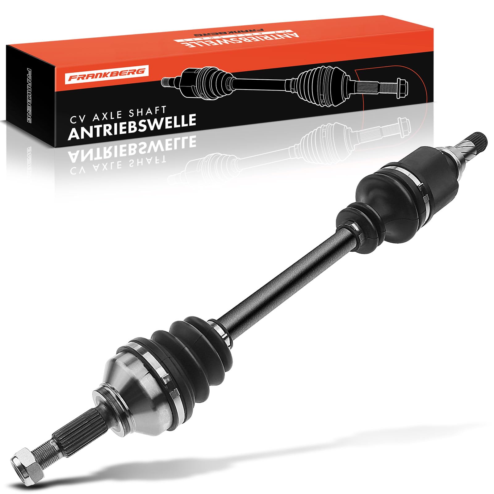 Frankberg Antriebswelle Achswelle MT ohne ABS Ring Vorderachse Links Kompatibel mit Logan LS Sandero Clio III BR0/1 CR0/1 Modus/Grand Modus F/JP0 Replace# 6001551096 von Frankberg