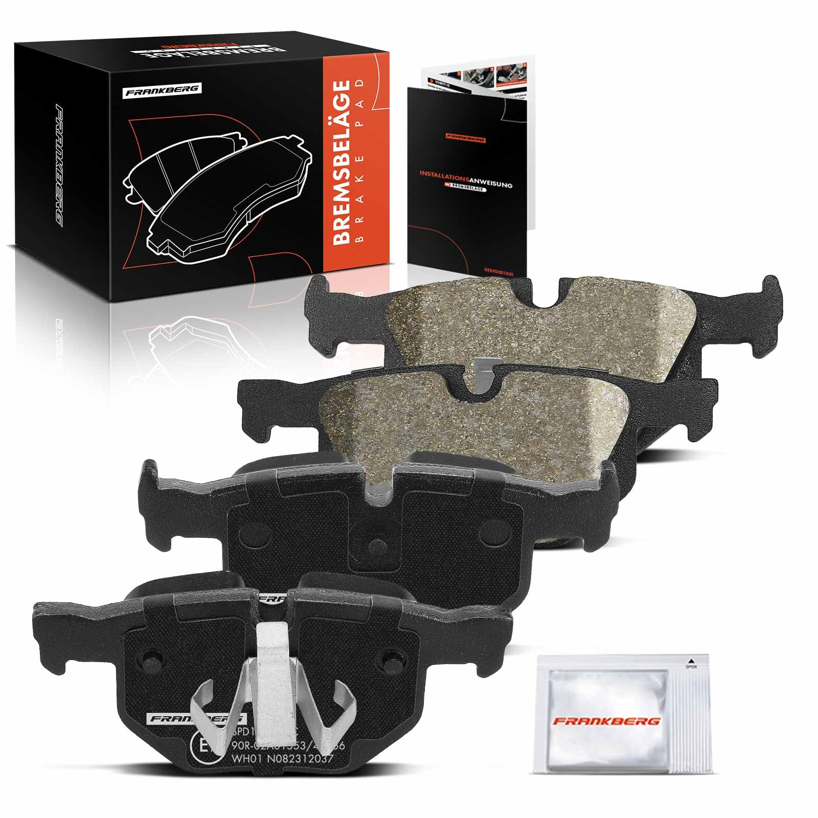 Frankberg Bremsbeläge Bremsbelagsatz Hinterachse Kompatibel mit 3er E90 320-335 2.0L-3.0L 2004-2011 3er Cabriolet E93 325-335 3.0L 2006-2013 Replace# 34216769105 Frankberg Bremsbeläge Bremsbelagsatz Hinterachse Kompatibel mit 3er E90 320-335 2.0L-3.0L 2004-2011 3er Cabriolet E93 325-335 3.0L 2006-2013 Replace# 34216769105 von Frankberg