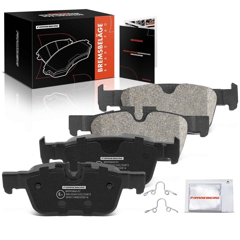 Frankberg Bremsbeläge Bremsbelagsatz Hinterachse Kompatibel mit S60 III 224 2.0L 2019-2023 V60 II 225 227 2.0L 2018-2023 XC60 II 246 2.0L 2017-2023 Replace# 31665837 von Frankberg