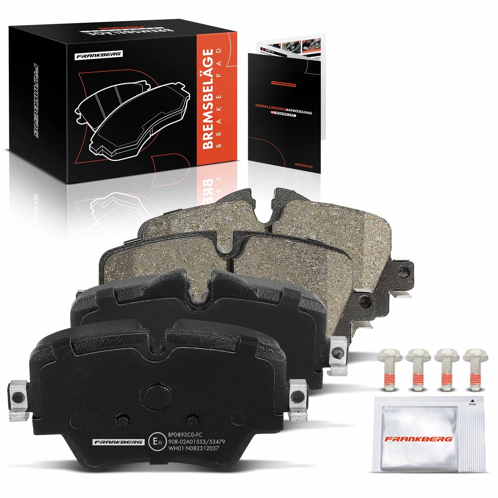 Frankberg Bremsbeläge Bremsklötze Vorne Kompatibel mit 3er G20 G28 G80 1.6L 2.0L 2018-2023 1er F40 1.5L 2.0L 2019-2023 5er F90 G30 1.6L 2.0L 2016-2023 Replace# 34106860019 Frankberg Bremsbeläge Bremsklötze Vorne Kompatibel mit 3er G20 G28 G80 1.6L 2.0L 2018-2023 1er F40 1.5L 2.0L 2019-2023 5er F90 G30 1.6L 2.0L 2016-2023 Replace# 34106860019 von Frankberg