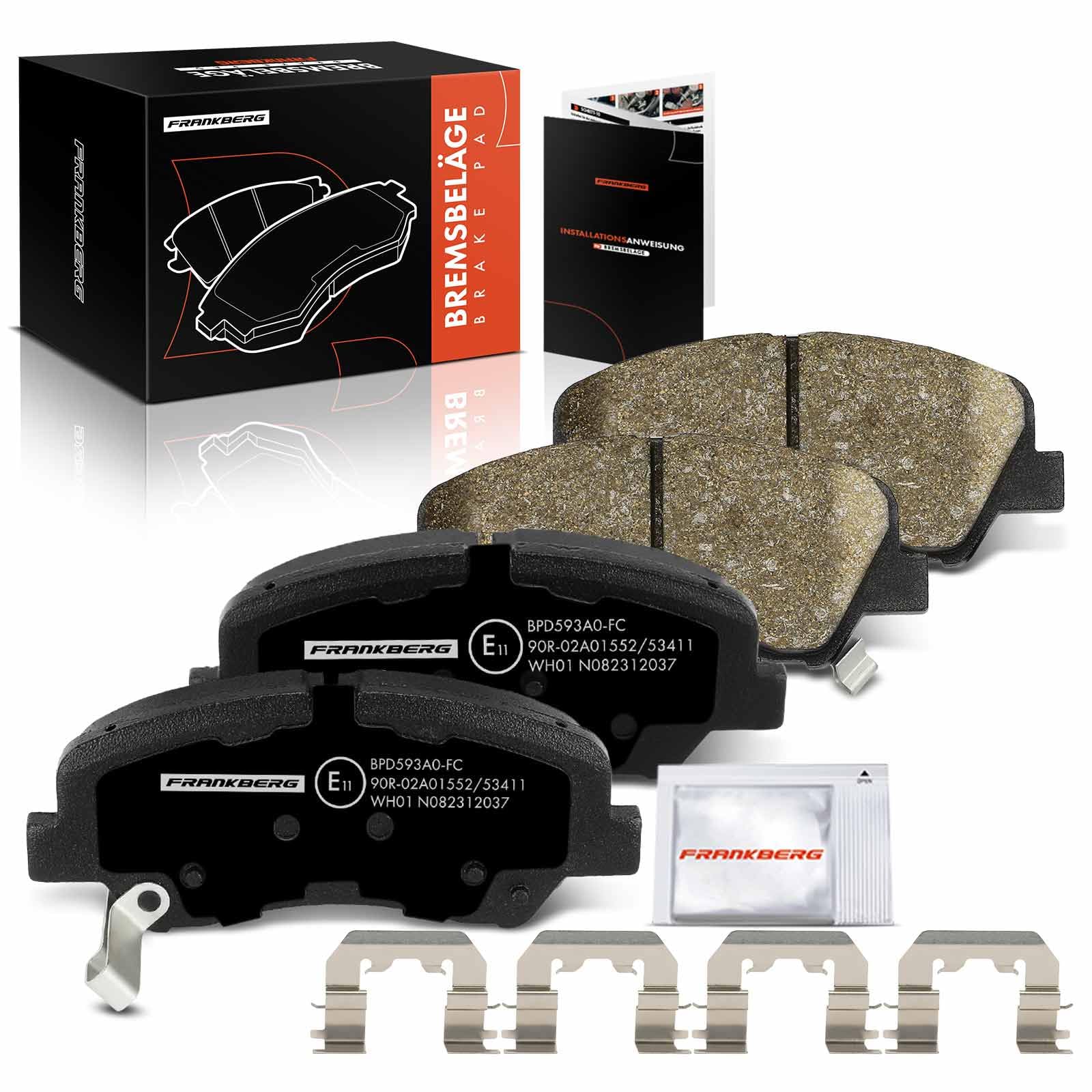 Frankberg Bremsbelag Bremsbelagsatz Vorne Kompatibel mit Accent IV Stufenheck RB 1.4L-1.6L 2010-2019 i20 GB IB 1.0L-1.4L 2015-2023 Rio III UB 1.1L-1.4L 2011-2017 Replace# 581011RA00 Frankberg Bremsbelag Bremsbelagsatz Vorne Kompatibel mit Accent IV Stufenheck RB 1.4L-1.6L 2010-2019 i20 GB IB 1.0L-1.4L 2015-2023 Rio III UB 1.1L-1.4L 2011-2017 Replace# 581011RA00 von Frankberg