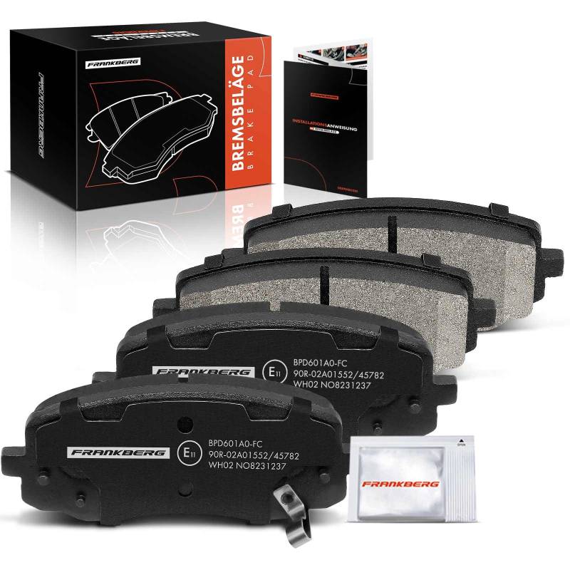 Frankberg Bremsbelag Bremsbelagsatz Vorne Kompatibel mit i10 PA PB PBT 1.0L-1.2L 2007-2017 Picanto BA 1.0L 1.1L 2005-2011 Picanto SA 1.0L 1.1L 2004-2011 Replace# 581010XA10 von Frankberg