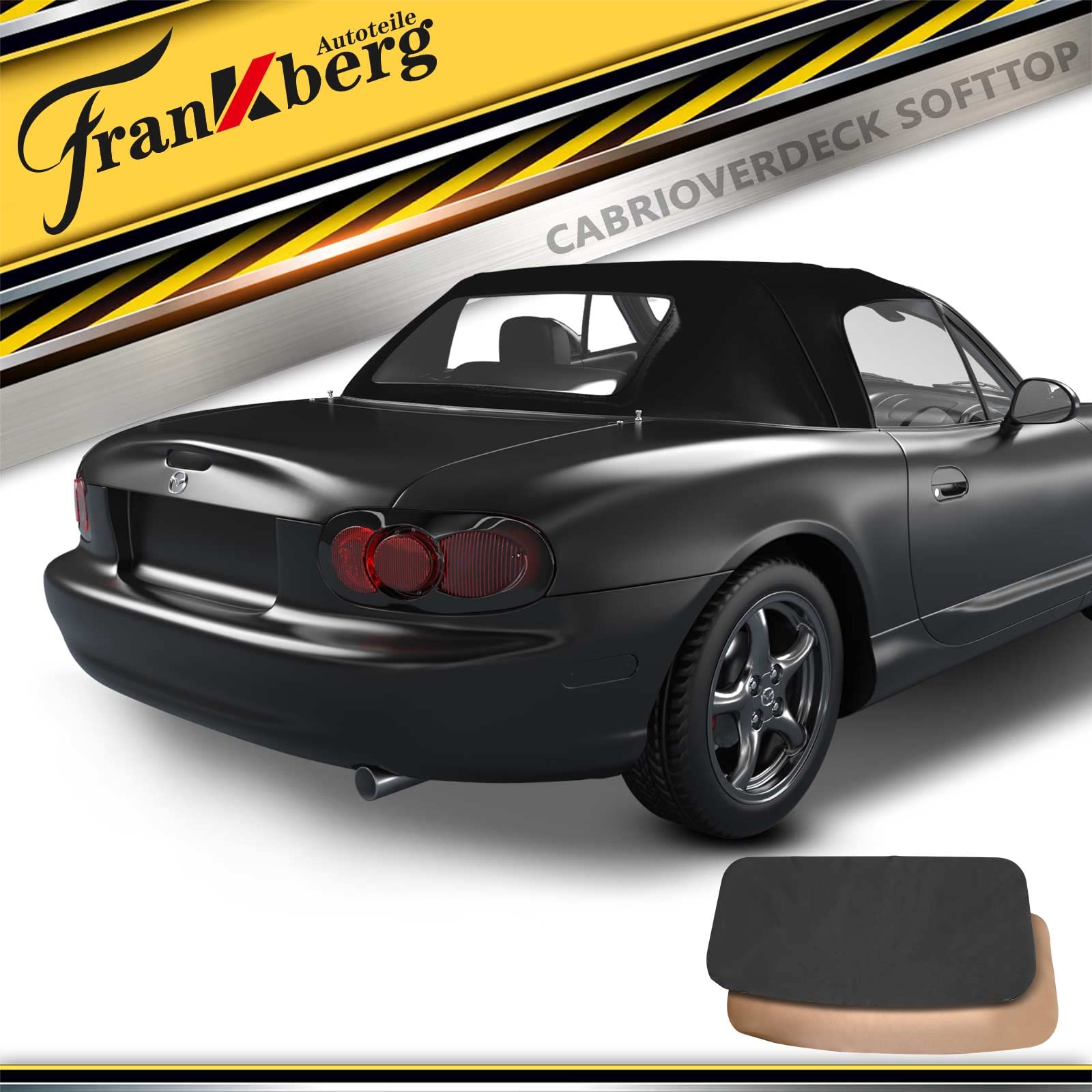 Frankberg Cabrioverdeck Softtop Verdeckbezug Schwarz für MX-5 I NA MX-5 II NB 1.6L 1.8L 1989-2005 MA011332 von Frankberg