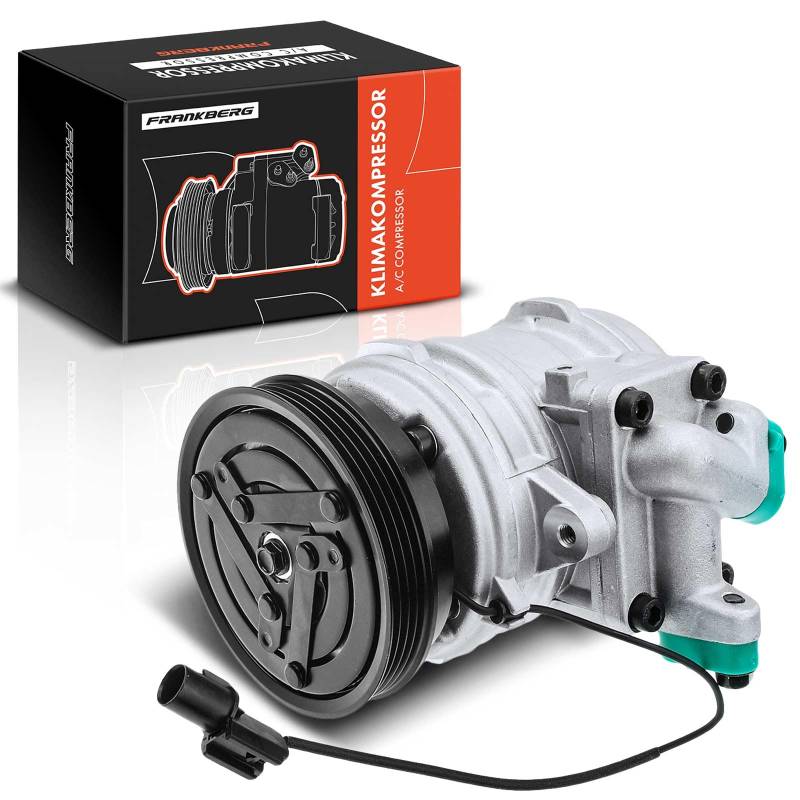 Frankberg Klimaanlagen Kompressor Klimakompressor mit Kupplung Benzin Kompatibel mit i10 PA Picanto SA Replace# 8FK351340141, inkl. Öl vorbereift von Frankberg