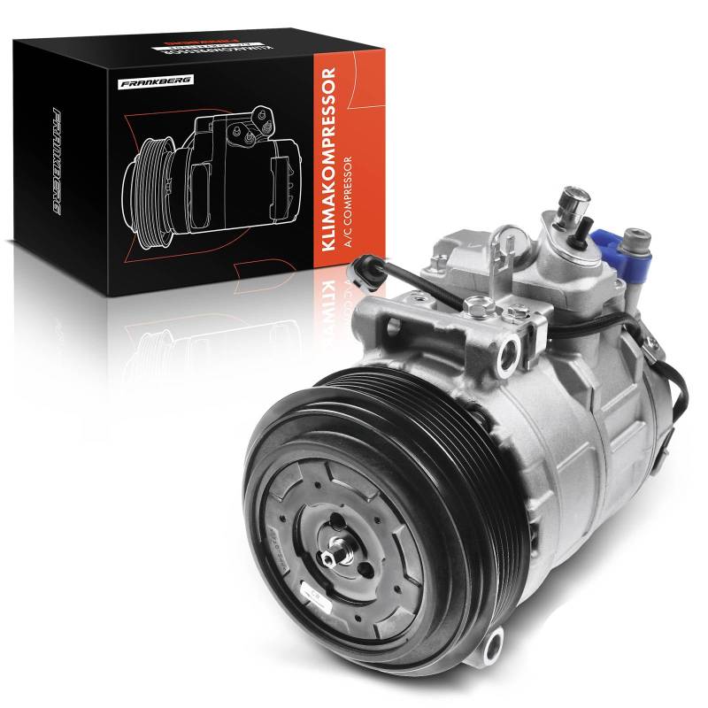Frankberg Klimaanlagen Kompressor mit Kupplung Diesel Kompatibel mit Q7 (Van) 4LB 3.0TDI quat.tro 2007-2015 Replace# 7L6820808, Öl vorbereift von Frankberg