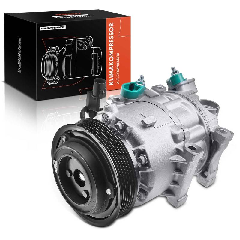 Frankberg Klimaanlagen Kompressor mit Kupplung Kompatibel mit Santa Fé II CM Magentis MG Cee'D ED i30 FD Sonata V NF Grandeur TG Pro Cee'D ED Replace# 977012B100, inkl. Öl vorbereift von Frankberg