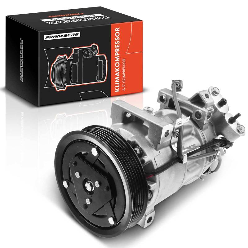 Frankberg Klimaanlagen Kompressor mit Kupplung Benzin Kompatibel mit Meriva X03 Zafira/Zafira Family B A05 Astra G T98 F70 Astra H A04 L70 Replace# 24466994, inkl. Öl vorbereift von Frankberg