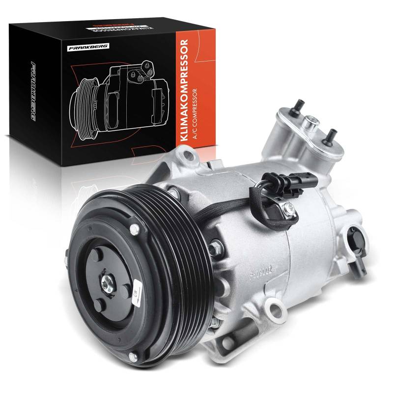 Frankberg Klimaanlagen Kompressor mit Kupplung Kompatibel mit Astra J P10 Meriva B S10 Cascada W13 Zafira Tourer C P12 Cruze J300 J305 J308 Replace# 13414017, inkl. Öl vorbereift von Frankberg