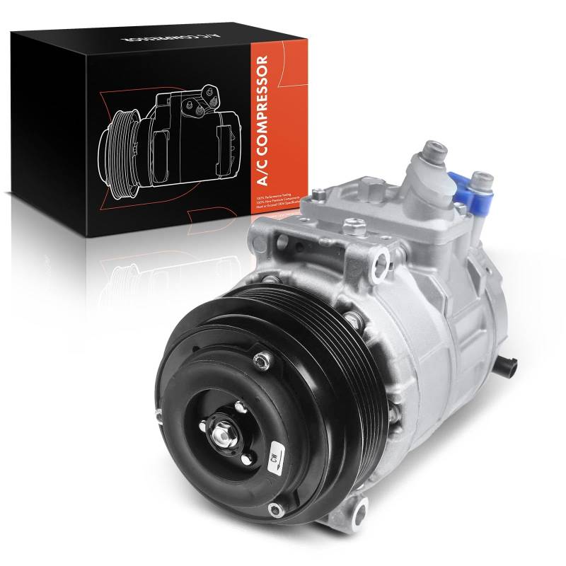 Frankberg Klimaanlagen Kompressor mit Kupplung Kompatibel mit E-Klasse W210 W211 W212 SLK R170 C-Klasse W203 CLK C208 C209 CLS C218 C219 Replace# 0002306511, inkl. Öl vorbereift von Frankberg