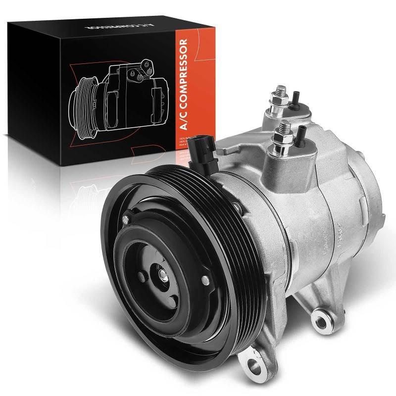 Frankberg Klimaanlagen Kompressor Klimakompressor mit Kupplung Benzin Kompatibel mit Nitro 3.7 Cherokee KK 3.7 V6 (4x4) 3.7L Replace# 55111506AA, inkl. Öl vorbereift von Frankberg