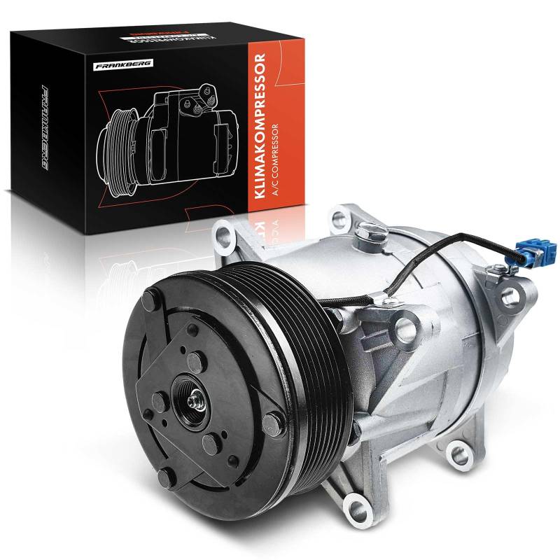 Frankberg Klimaanlagen Kompressor mit Kupplung Kompatibel mit Golf III 1H1/1E7 Golf III Variant 1H5 V.e.n.t.o 1H2 Ibiza II 6K1 Replace# 1H0820803J, Öl vorbereift von Frankberg