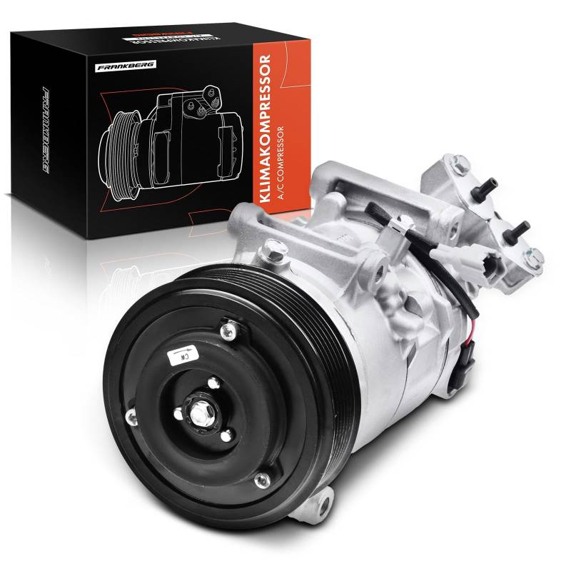 Frankberg Klimaanlagen Kompressor mit Kupplung Kompatibel mit Megane III Grandtour KZ0/1 Megane III Schrägheck B3 BZ0/1 Scénic III JZ0/1 Replace# 8200956574, inkl. Öl vorbereift von Frankberg