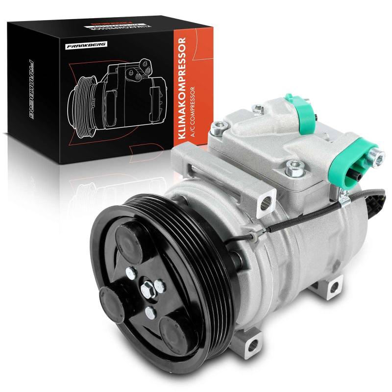 Frankberg Klimaanlagen Kompressor Klimakompressor mit Kupplung Benzin Kompatibel mit Picanto TA 1.0 (51 KW/69 PS) Picanto TA 1.0 Bi-Fuel Replace# 977011Y000, inkl. Öl vorbereift von Frankberg
