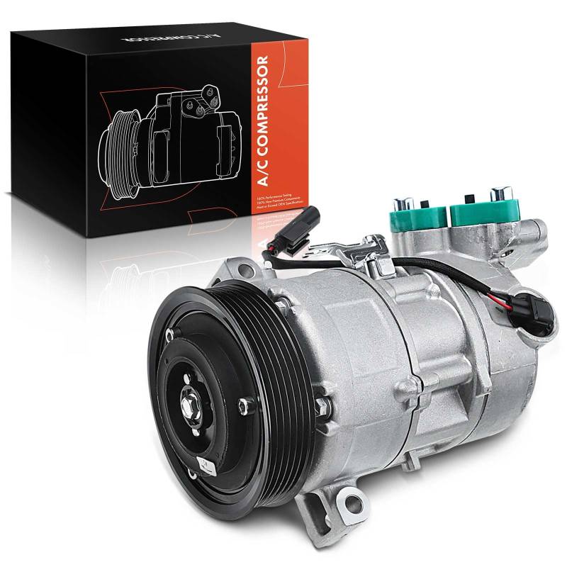 Frankberg Klimaanlagen Kompressor mit Kupplung Benzin Kompatibel mit 1er E81/E87/E88/E82 3er E90/E93/E91 X1 E84 Replace# 64529182793, Öl vorbereift von Frankberg
