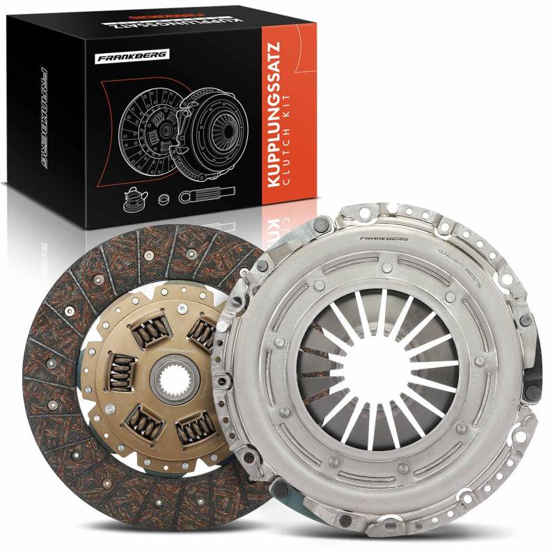 Frankberg Kupplungssatz mit Ausrücklager Kompatibel mit A4 8EC B7 2.0L 2004-2008 A6 4F2 C6 2.0L 2004-2011 A6 Avant 4F5 C6 2.0L 2005-2011 Exeo 3R2 2.0L 2008-2013 Replace# 012141165B von Frankberg