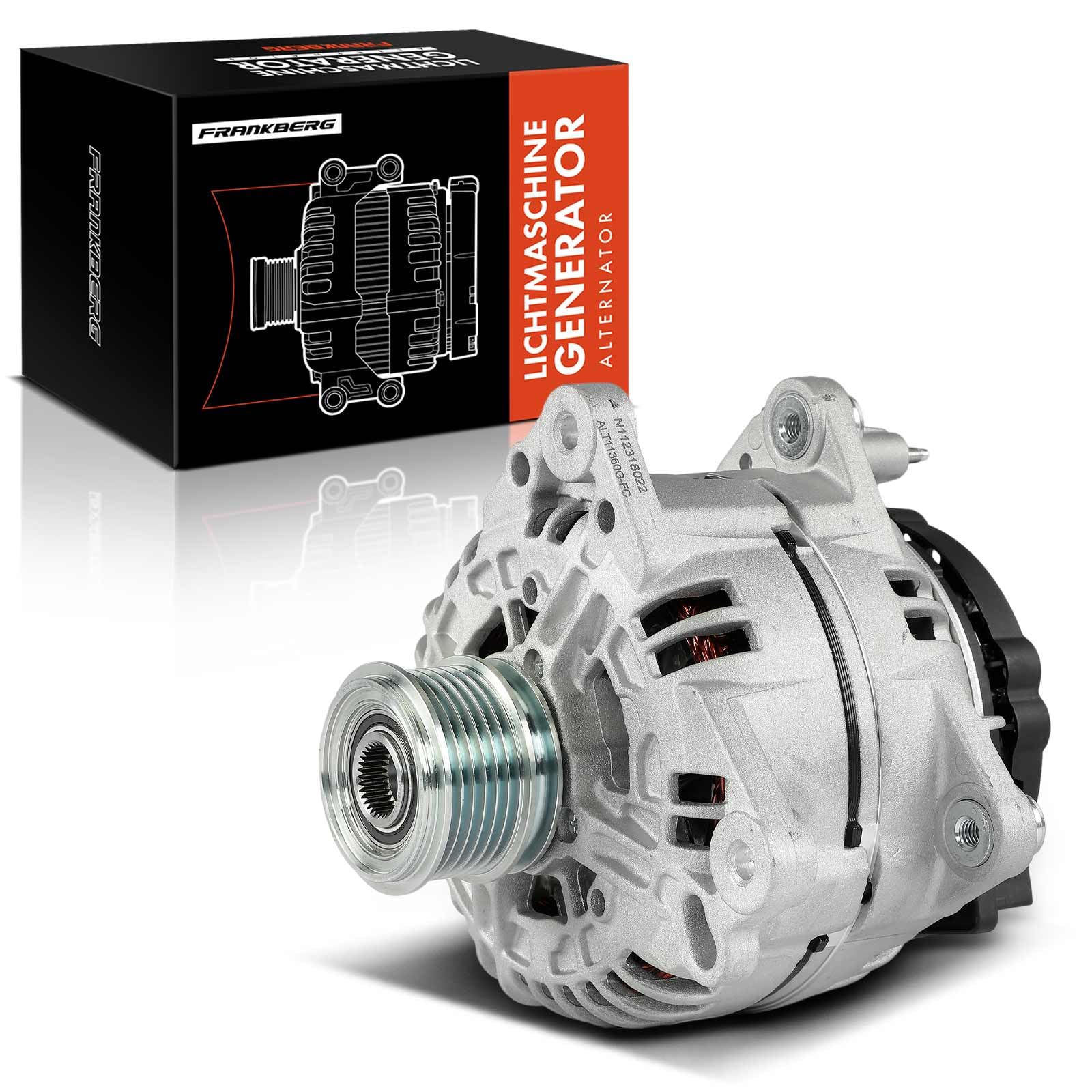 Frankberg Lichtmaschine Generator 150A Kompatibel mit A4 8EC B7 1.9L 2.0L 2004-2008 Golf VI 5K1 2.0L 2008-2012 Pa.ssat CC 357 2.0L 2008-2012 Leon 1P1 2.0L 2005-2010 Replace# 0124615017 Frankberg Lichtmaschine Generator 150A Kompatibel mit A4 8EC B7 1.9L 2.0L 2004-2008 Golf VI 5K1 2.0L 2008-2012 Pa.ssat CC 357 2.0L 2008-2012 Leon 1P1 2.0L 2005-2010 Replace# 0124615017 von Frankberg