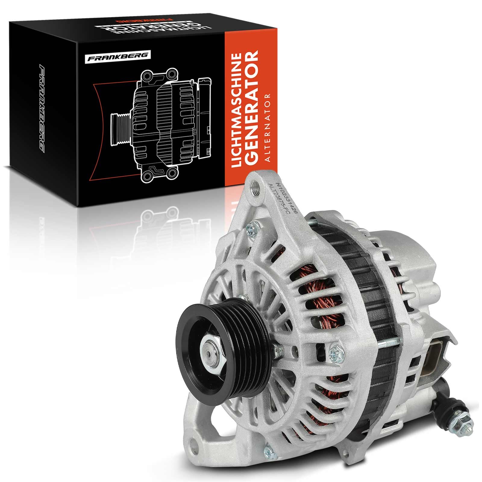 Frankberg Lichtmaschine Generator 80A 2-Polig mit Keilrippenriemenscheibe Kompatibel mit 3 BK 1.4L 1.6L Benzin 2003-2009 3 Stufenheck BK 1.6L Benzin 2004-2009 Replace# A002TC0091 Frankberg Lichtmaschine Generator 80A 2-Polig mit Keilrippenriemenscheibe Kompatibel mit 3 BK 1.4L 1.6L Benzin 2003-2009 3 Stufenheck BK 1.6L Benzin 2004-2009 Replace# A002TC0091 von Frankberg