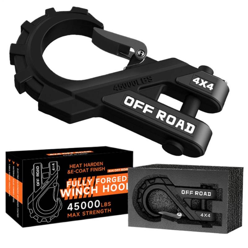 ATV Winch Hook, Car Tow Hook, Trailer Chain Hooks, High Strength Winch Hook, Car Tow Hook and Clevis Grab Hook for Trucks, and ATV with Secure Towing Solutions von Fravsiu