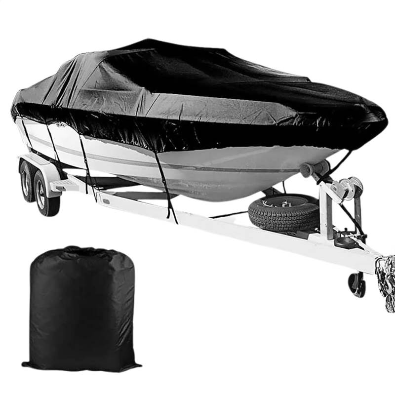 Fravsiu Bootsabdeckung Traileble Bootsabdeckung Wasserdicht V Hull Winter Boat Cover Dinghy Wrap Angelausrüstung Angeln Angeln Angeln von Fravsiu
