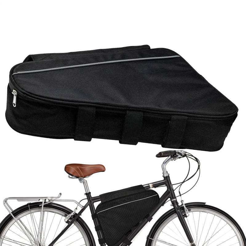 Fravsiu Rahmentasche für Mountainbikes, Fahrradtasche zur Verbesserung – Wasserdichte Nylon-Aufbewahrungstasche für Fahrräder – Vielseitiges leichtes Aufbewahrungspaket für Werkzeuge von Fravsiu