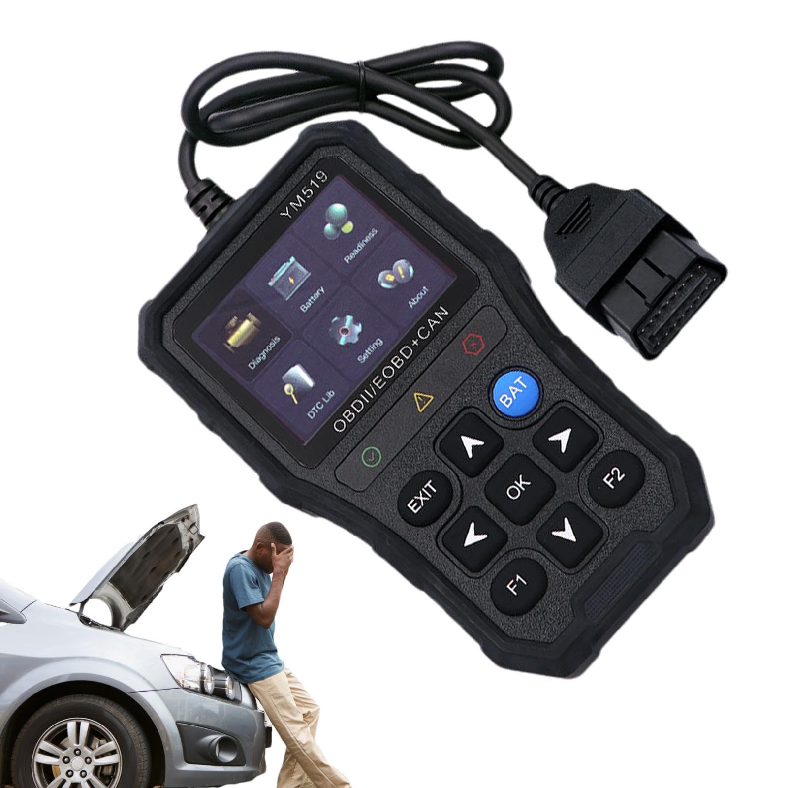 OBD Scanner | Diagnosegerät für Autos | Tragbares Auto-Diagnosegerät für professionelle Computerdiagnostik | Check Engine Code Reader für alle Fahrzeugtypen OBD Scanner | Diagnosegerät für Autos | Tragbares Auto-Diagnosegerät für professionelle Computerdiagnostik | Check Engine Code Reader für alle Fahrzeugtypen von Fravsiu