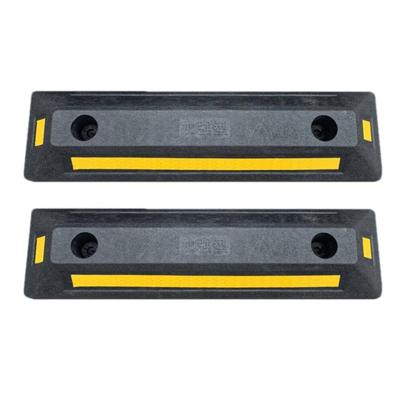 Parkreifenblock aus Gummi, Einparkhilfe, robust und stark, Parkreifenstopper, 53 x 15 x 10 cm/20,87 x 5,91 x 3,94, vielseitiger Reifenkeil, unverzichtbar für den Versand von Fravsiu