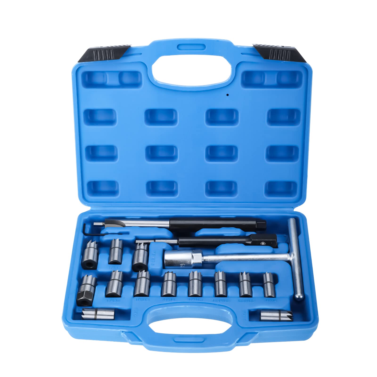 FreeTec 17tlg Injektoren Fräser Set, Diesel Injektorsitz Fräser Injektor Dichtsitz Fräser Einspritzdüsen Sitzfraeser Satz, 17mm 19mm FreeTec 17tlg Injektoren Fräser Set, Diesel Injektorsitz Fräser Injektor Dichtsitz Fräser Einspritzdüsen Sitzfraeser Satz, 17mm 19mm von FreeTec