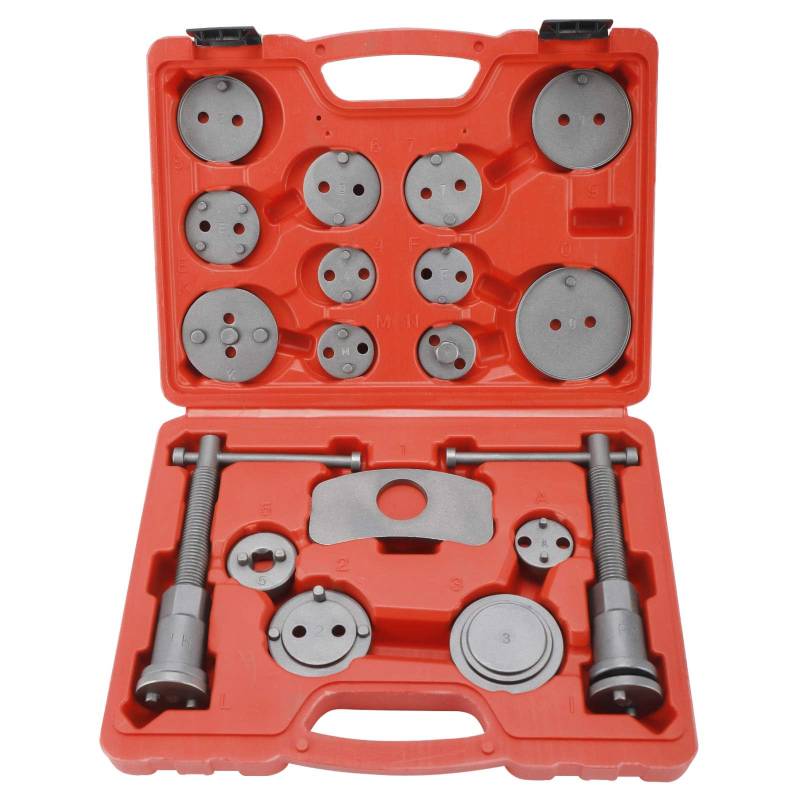 FreeTec 18tlg Bremskolbenrücksteller Rücksteller Satz Bremskolben Kolbenrücksteller KFZ Werkzeug Set von FreeTec