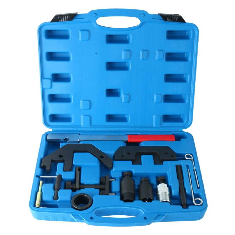 FreeTec 12tlg Steuerkette Werkzeug, Diesel Motor Einstellwerkzeug Nockenwellen Kurbelwelle Werkzeug Set, Absteckwerkzeug Arretierwerkzeug Steuerkette für BMW M41 M47 M51 M57 TU/T2 2,0 3,0 von FreeTec
