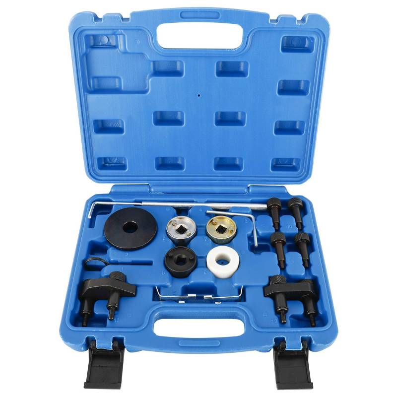 FreeTec EA888 Steuerkette Werkzeug, 12tlg Motor Einstellwerkzeug Nockenwellen Steuerventil Kurbelwelle Werkzeugsatz für VW Audi VAG 1.8 2.0 TSI TFSI EA888 Motoren von FreeTec