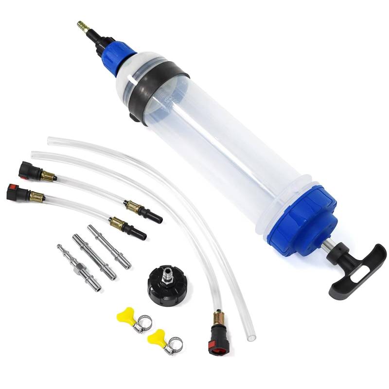 FreeTec Ölabsaugpumpe 1500 ml – Handpumpe mit Schlauch, Flüssigkeitsabsaug- und Abfüllpumpe für Bremsflüssigkeit, Getriebeöl, Kühlmittel und Motoröl – Ideal für effizientes Umfüllen von FreeTec