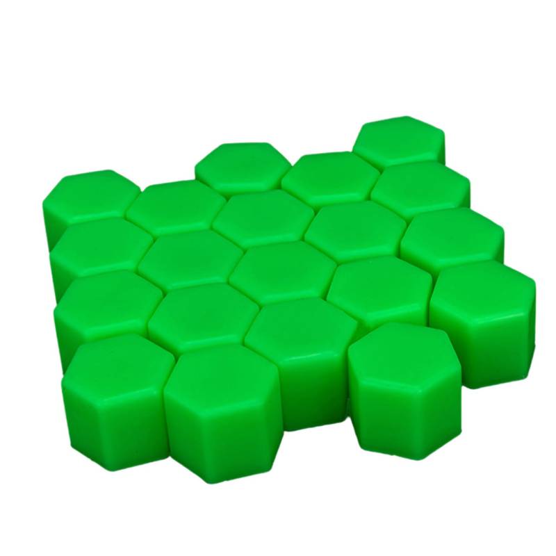 Freebily 20 Stück Universal Radmuttern Abdeckkappen Auto Nabe Schraube Kopfschutz Reifen Schraubkappen Grün A 17mm von Freebily