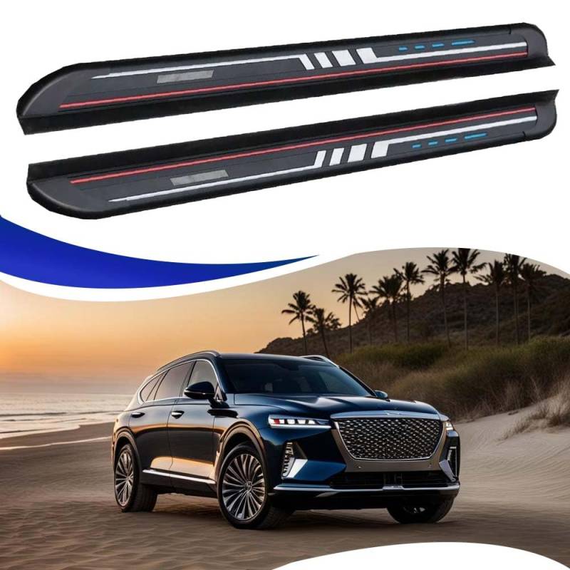 2 x Trittbretter passend für Genesis GV80 2021 2022 2023 2024 2025 Seitenstufen Nerf Bars mit Halterungen von Freedommy