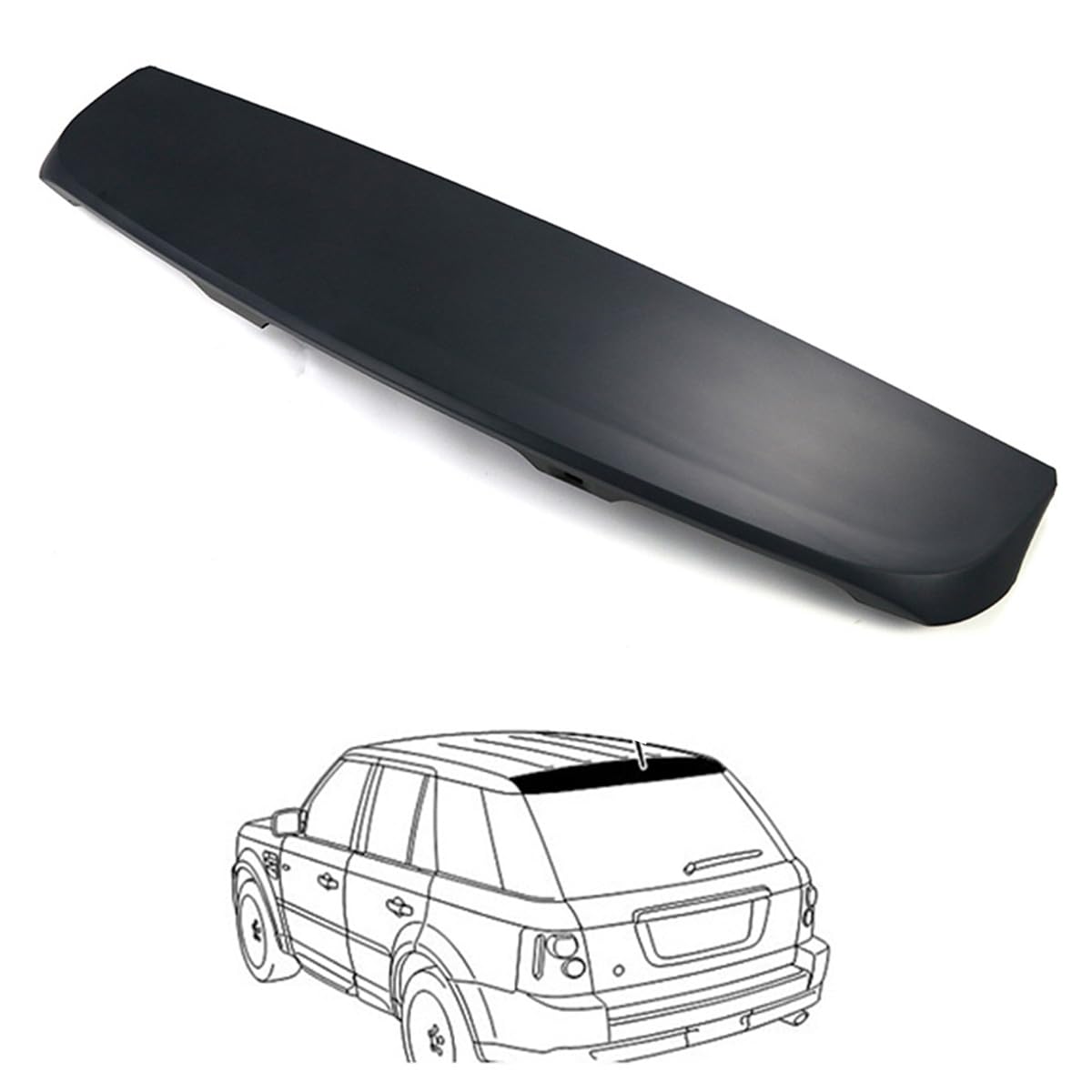 Dachspoiler hinten für Land Rover Range Rover Sport 2010 2011 2022 2013, schwarz, ABS-Material, mattschwarzes Finish Dachspoiler hinten für Land Rover Range Rover Sport 2010 2011 2022 2013, schwarz, ABS-Material, mattschwarzes Finish von Freedommy
