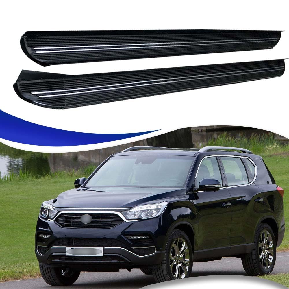 Feste 2 Stück Trittbretter passend für 2018–2024 2025 SsangYong Rexton Seitenstufen Nerf Bars Zubehör mit Halterungen Feste 2 Stück Trittbretter passend für 2018–2024 2025 SsangYong Rexton Seitenstufen Nerf Bars Zubehör mit Halterungen von Freedommy